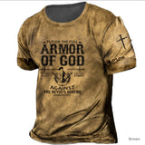 Men’s Full Armor of God Christian T-Shirt | Ephesians 6:11 Faith Apparel