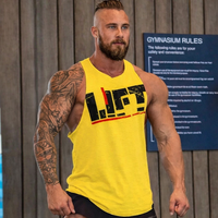 Lift Gym Tank Top for Men – 100% Cotton Sleeveless Muscle Shirt for Workout, Training & Sports - mensstylehouse