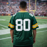Men’s Big & Tall Green #80 Football Jersey – 3XL, 4XL& 5XL. Oversized Game Day Shirt - mensstylehouse