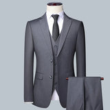 Men's Solid Color Business Suit 2025 High Quality Fashion Banquet