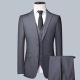 Men's Solid Color Business Suit 2025 High Quality Fashion Banquet