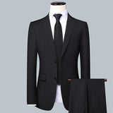 Men's Solid Color Business Suit 2025 High Quality Fashion Banquet