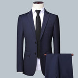Men's Solid Color Business Suit 2025 High Quality Fashion Banquet