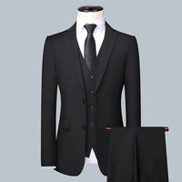 Men's Solid Color Business Suit 2025 High Quality Fashion Banquet