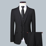 Men's Solid Color Business Suit 2025 High Quality Fashion Banquet