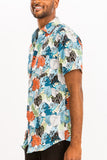 Tropical Print Hawaiian Short Sleeve Shirt