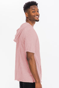 TERRY SHORT SLEEVE HOODED SHIRT 3055