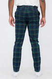 Plaid Slim Fit Trouser Pants SR007