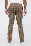 Plaid Slim Fit Trouser Pants SR001