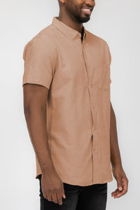 SIGNATURE SHORT SLEEVE BUTTON DOWN SHIRT M3514