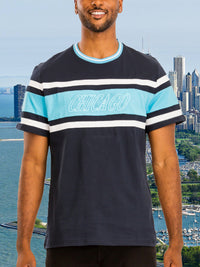 Mens CHICAGO Print Cotton Tshirt