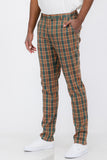 Plaid Slim Fit Trouser Pants SR001