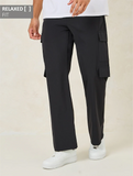 Men’s Cotton Cargo Pants (Color black) (Size 32)