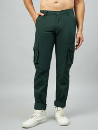 Men’s Cotton Cargo Pants (Color green) (Size 34)