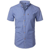 Mens Plaid Cotton Casual Slim Fit Long Sleeve Button Down Dress Shirts 2022 Fashion Men Work Business Brand Shirt Chemise Homme