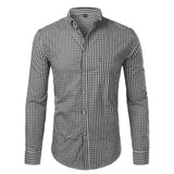 Mens Plaid Cotton Casual Slim Fit Long Sleeve Button Down Dress Shirts 2022 Fashion Men Work Business Brand Shirt Chemise Homme