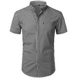Mens Plaid Cotton Casual Slim Fit Long Sleeve Button Down Dress Shirts 2022 Fashion Men Work Business Brand Shirt Chemise Homme