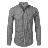 Mens Plaid Cotton Casual Slim Fit Long Sleeve Button Down Dress Shirts 2022 Fashion Men Work Business Brand Shirt Chemise Homme