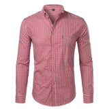 Mens Plaid Cotton Casual Slim Fit Long Sleeve Button Down Dress Shirts 2022 Fashion Men Work Business Brand Shirt Chemise Homme