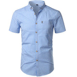Mens Plaid Cotton Casual Slim Fit Long Sleeve Button Down Dress Shirts 2022 Fashion Men Work Business Brand Shirt Chemise Homme