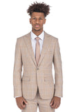 Men's 2pc Slim Fit Checker Pattern Suit
