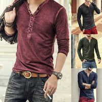 V-Neck Long Sleeve Shirt